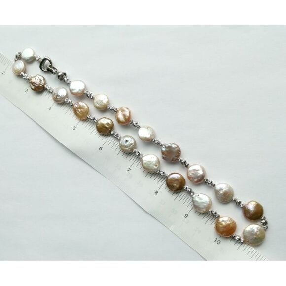 Blush Pink Coin Pearl Pearl Necklace 🆕 - Picture 3 of 10